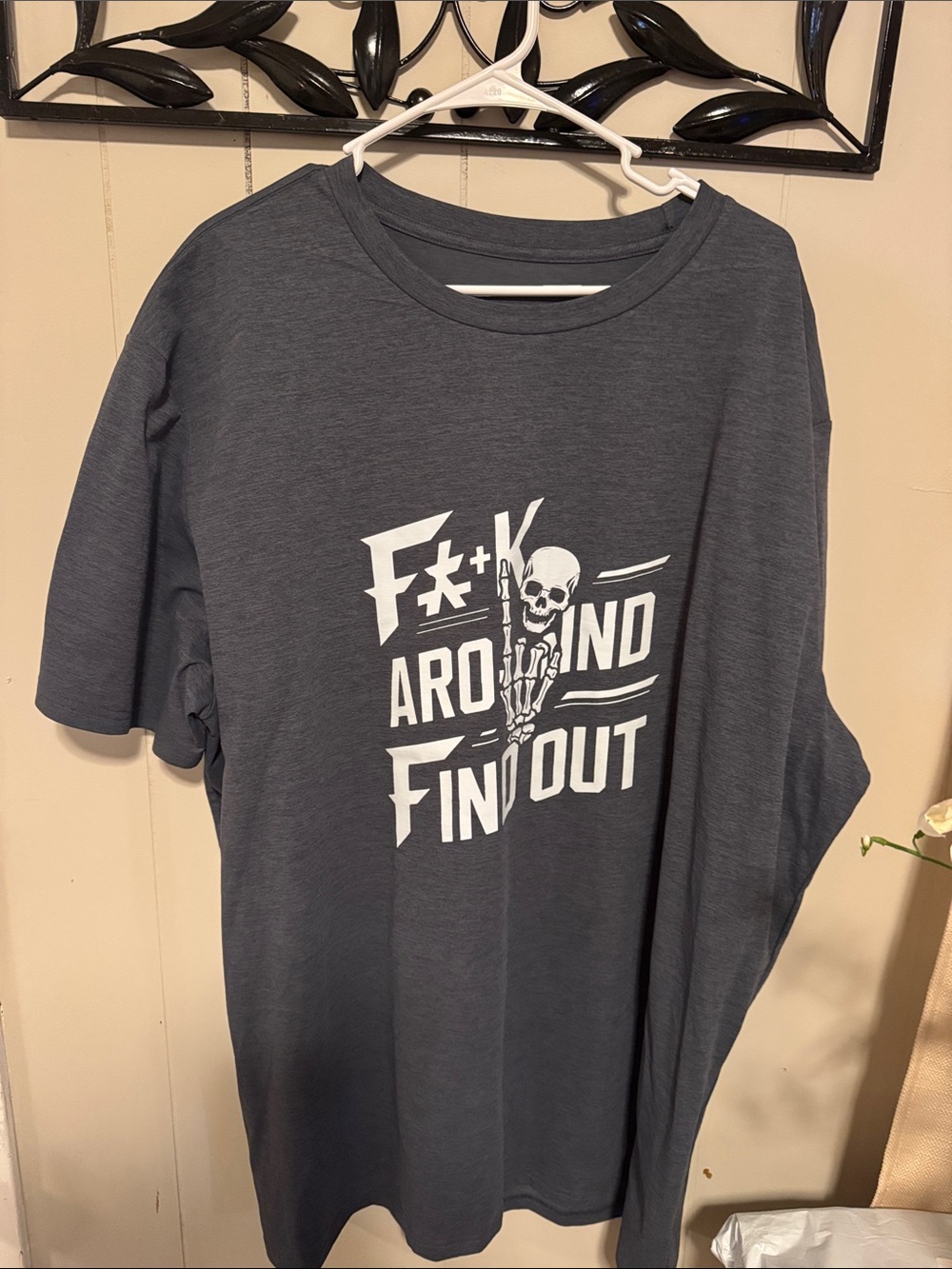 Kids' Graphic Tee - Dark Gray "Find Out" Skeleton Design